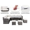 Maria 7-piece All Weather PE Rattan Patio Conversation Set, Sectional Sofa Set with Dining Table, Outdoor Furniture - Maison Boucle - 4 of 4