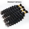 Jessie's Wig 20-26 Inch Grade S Deep Wave Hair Bulk 95g For Thin Hair Deep Wave #1b Natural Black 1Pcs/Pack - 2 of 4
