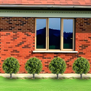 Artificial Topiary Ball Tree with Spike,Artificial Cedar Tree for Home Decor - 1 of 4