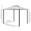 Aghana Digitals 10x10 Outdoor Patio Gazebo with Mesh Walls, UV-Blocking 2-Tier Canopy, Spacious - 3 of 4