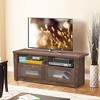 Costway TV Stand Entertainment  Center Hold up to 55'' TV with 2 Shelves & 2 Door Cabints - 4 of 4