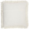 HomeRoots Fluffy White Shag Accent Throw Pillow - 3 of 3