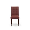 East West Furniture 3 Piece Mid Century Dining Set consists A Wooden Table and 2 Burgundy Faux Leather Mid Century Modern Dining Chairs, Mahogany - 4 of 4