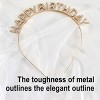Evo Bytes Gold Happy Birthday Rhinestone Headband, Enchanting for Girls' Party & Baking - 3 of 4