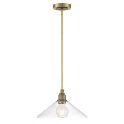 Norwell Lighting Charis 1 - Light Pendant in  Antique Brass/Oil Rubbed Bronze
