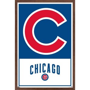 Trends International MLB Chicago Cubs - Logo 22 Framed Wall Poster Prints - 1 of 4