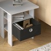 HOMLUX Set of 2 End Table Nightstand with Bin Drawer, Multiple Color Options - 4 of 4