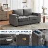 70" Oversized Cloud Couch, 93 Pounds Mid Century Chenille Sofa, No Assembly Required & Deep Seat,with USB Charging Ports & Side Pockets - 3 of 4