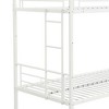 NicBex Twin Over Twin Bunk Bed,Metal Bunk Beds with Ladder and Trundle,Bunk Bed Frame for Adults,Kids,Box Spring Not Required,White - 3 of 4