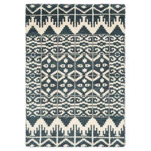 Charcoal Abstract Loomed Accent Rug - (2