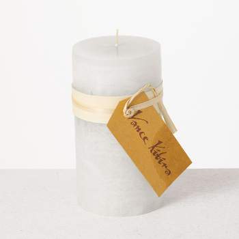 Vance Kitira 8" White Timber Pillar Candle ,Scentless, Clean-Burning, Environmental Friendly