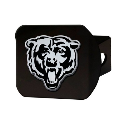 NFL Chicago Bears Chrome Metal Hitch Cover - Black