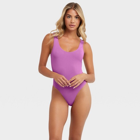 Maidenform M Women's Seamless Smoothing Bodysuit Mst001 - Magenta Quartz  3xl : Target