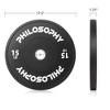 Philosophy Gym Set of 2 Olympic 2-Inch Rubber Bumper Plates Black - 3 of 4