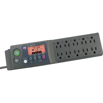 P3 Kill A Watt PS-10 10-Outlets Power Strip - 10 - 6 ft Cord - 15 A Current - 132 V AC Voltage