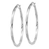 Black Bow Jewelry 2.5mm SterlInchg Silver, Twisted Round HoopEarrings, 50mm (1 7/8 Inch) - 2 of 4