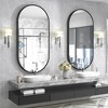 Apmir Oval High-Strength Tempered Glass and Aluminum Alloy Framed French Cleat Mounted Wall Decor Bathroom Vanity Mirror with 5-Year Warranty - 2 of 4