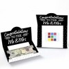 Big Dot of Happiness Mr. and Mrs. - Black and White Wedding or Bridal Shower Money and Gift Card Holders - Set of 8 - 2 of 4