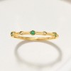 RS Pure by Ross-Simons Emerald- and Diamond-Accented Ring 14kt Yellow Gold - 3 of 4