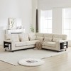 102.75" L-Shaped Modular Sectional Sofa, Modern Corduroy 5-Seater with Storage, Cup Holders & Convertible Design for Living Room, Bedroom, Lounge - 4 of 4