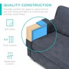 Best Choice Products Linen Sectional Sofa Couch w/ Chaise Lounge, Reversible Ottoman Bench - 4 of 4