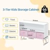 RISOKEYS Kids Bookshelf with 3 Collapsible Fabric Drawers - Toy Storage Organizer for Nursery,Playroom,Bedroom - 3 of 4