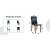 MAYEERTY Set of 2 Black PU Dining Chairs Versatile Comfortable Exquisite Design - 4 of 4