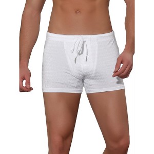 Lars Amadeus Men's Solid Color Drawstring Waist Summer Beach Pool Swim Trunks - 1 of 4