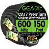 GEARit Cat7 Outdoor Ethernet Patch Cable - SFTP Shielded Foil Twisted Pair - Waterproof, Black - 3 of 4