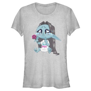 Juniors KPop Demon Hunters Chibi Crying Fan T Shirt - 1 of 2