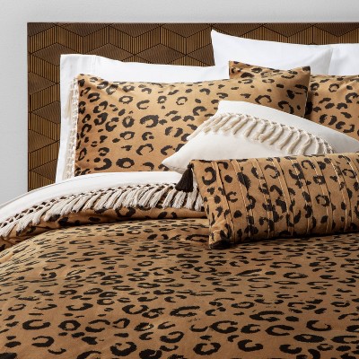 Twin/Extra Long Twin 4pc Cassina Leopard Velvet Comforter Set Brown - Opalhouse™