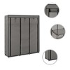 vidaXL Wardrobe with Compartments and Rods Gray 59.1 in.x17.7 in.x68.9 in. Fabric - 2 of 4