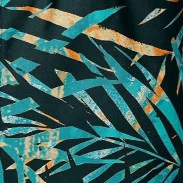 green painterly leaves
