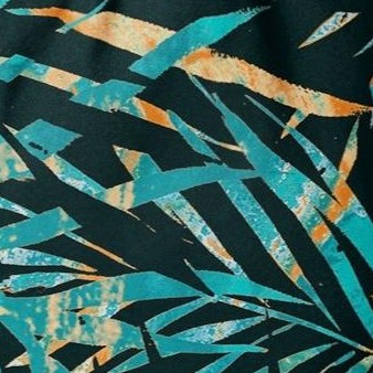 green painterly leaves