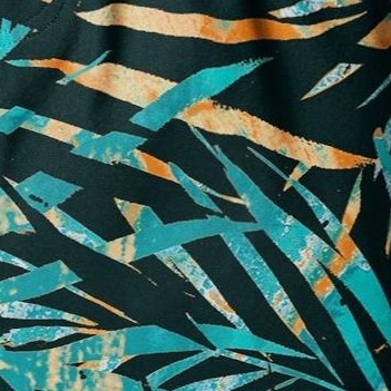 green painterly leaves