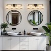 POWLIG 22" 3-Light Vanity Light with Crystal Shades - Modern Dimmable Bathroom Lighting - 2 of 4