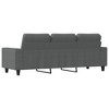 vidaXL 3-Seater Sofa in Dark Gray - 70.9" Wide, Upholstered in Polyester Fabric, Modern Style for Living Room, Lounge, Office - 4 of 4