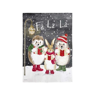 Evergreen Garden Flag Fa La La Suede Double Sided Indoor Outdoor Decor 18" x 12.5"