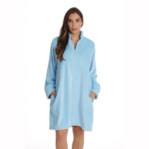 Just Love Plush Zipper Lounger Short Robe - 1 of 1