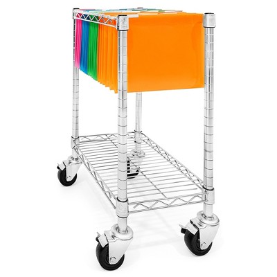 Shelving.com Chrome Wire File Cart
