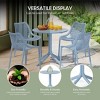 WestinTrends Playa 31.5" Round Plastic Outdoor Patio Dining Table for 4 - 4 of 4