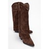 Tyler - Cognac Suede Genuine Leather Western Boot (Women) | Forever & Always Shoes - 2 of 4