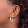 Black Bow Jewelry 2.5mm, Sterling Silver, Classic Round Hoop Earrings - 24mm (1 Inch) - 3 of 4