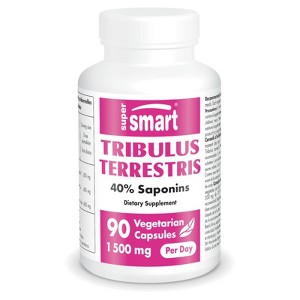 SuperSmart Tribulus Terrestris Supplement 500 mg | GMO & Gluten Free | 90 Vegetarian Capsules - 1 of 1