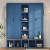Farmhouse 4-in-1 Hall Tree with Bench & 6 Hooks, 62.9" Mudroom Organizer with Shoe Cabinet & Open Storage-3irtyhousy - 2 of 4