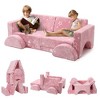 Kids Couch for Playroom, 8PCS Glowing Modular Kids Play Couch, Child Sectional Sofa Play Set for Nursery Gaming Reading - 4 of 4