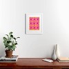 Deny Designs Maritza Lisa Abstract Pink Flowers with Yellow Framed Wall Art Print - 2 of 4