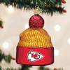 Old World Christmas Blown Glass Ornament for Christmas Tree, Kansas City Chiefs Beanie - 2 of 4