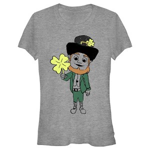 Juniors Womens Lost Gods St. Patrick's Day Leprechaun Greetings T-Shirt - 1 of 4