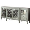 ORRD   Antique Gray Console Cabinet - 4 Door Storage with Ornamental Detail, Assembled TV Stand & Server - 3 of 4